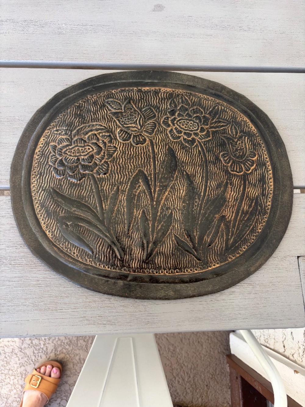 Vintage metal wall art
